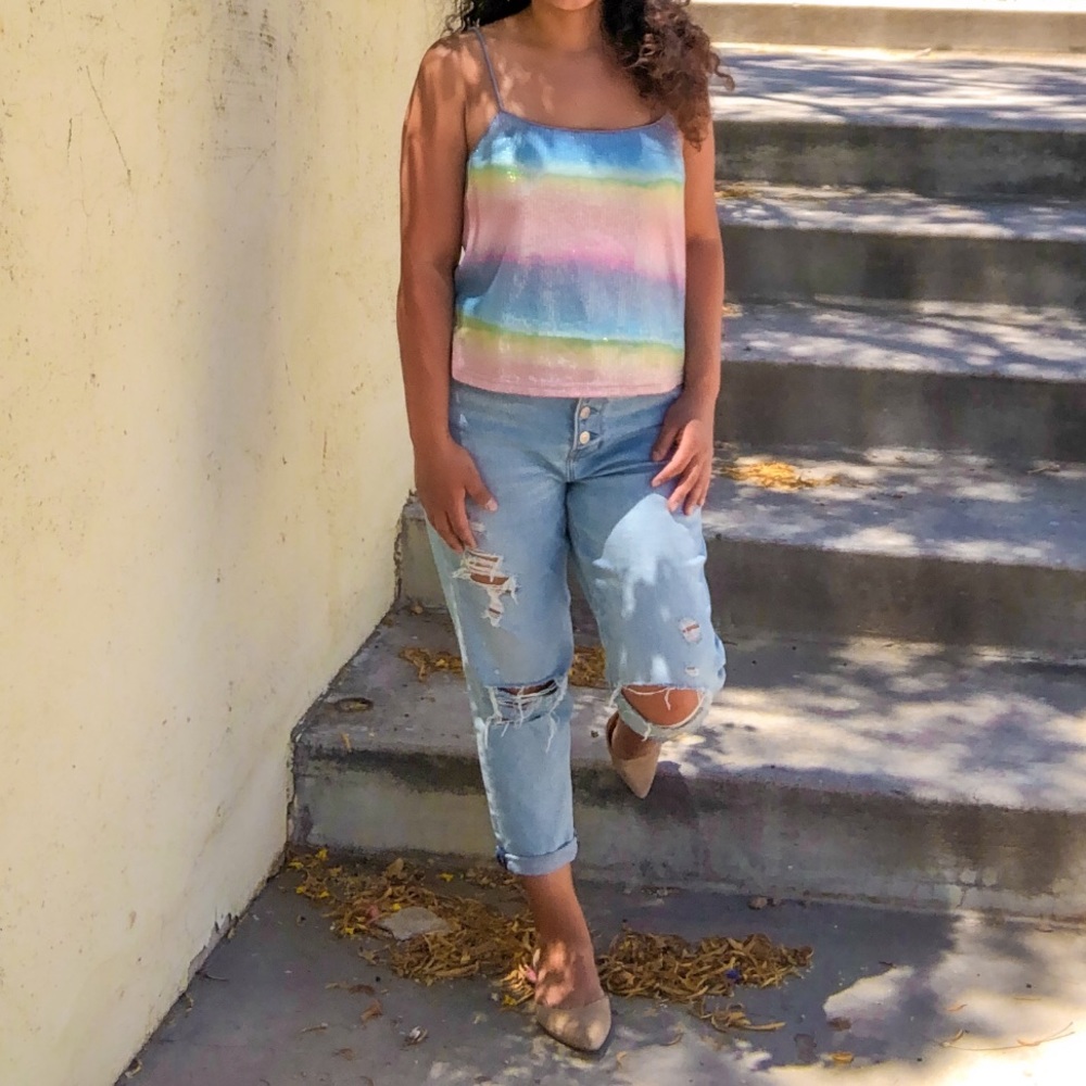 Size 6 extra short American Eagle cropped denim